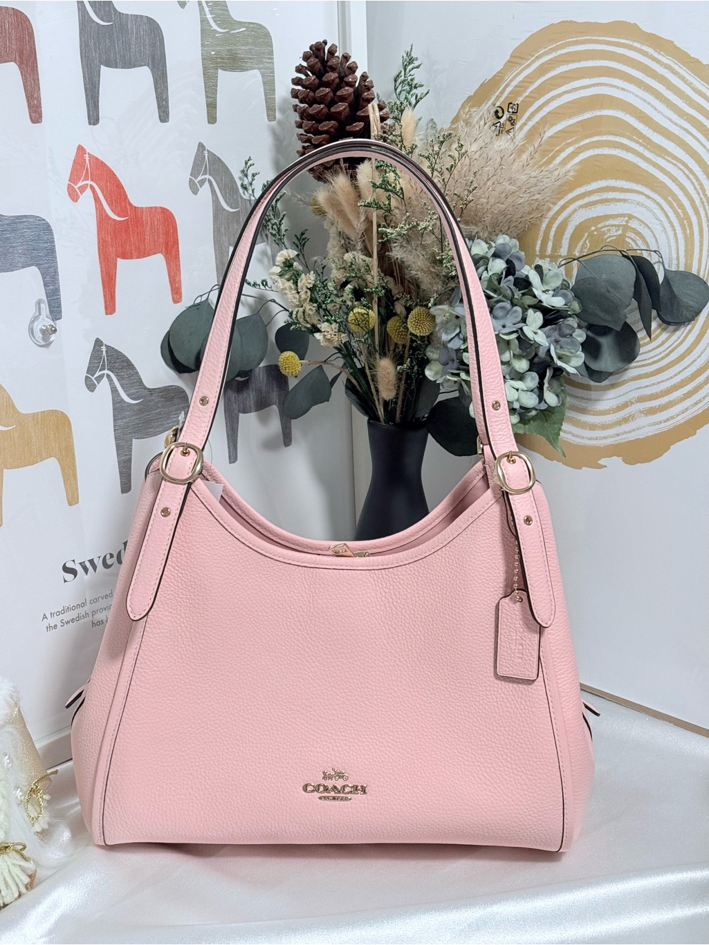 Coach Erin Shoulder Bag Gold/Soft Pink Caq86 Nwt